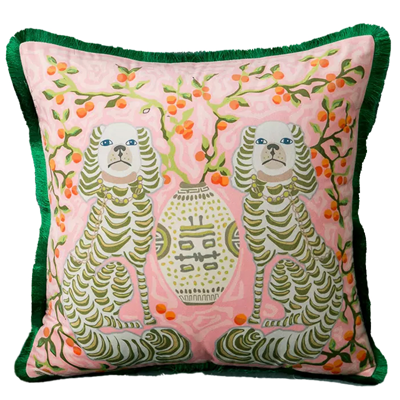 Декоративная подушка Two Dogs Pink Cushion Розовый Мульти Декоративная подушка Two Dogs Pink Cushion Розовый Мульти в Волгограде | Loft Concept