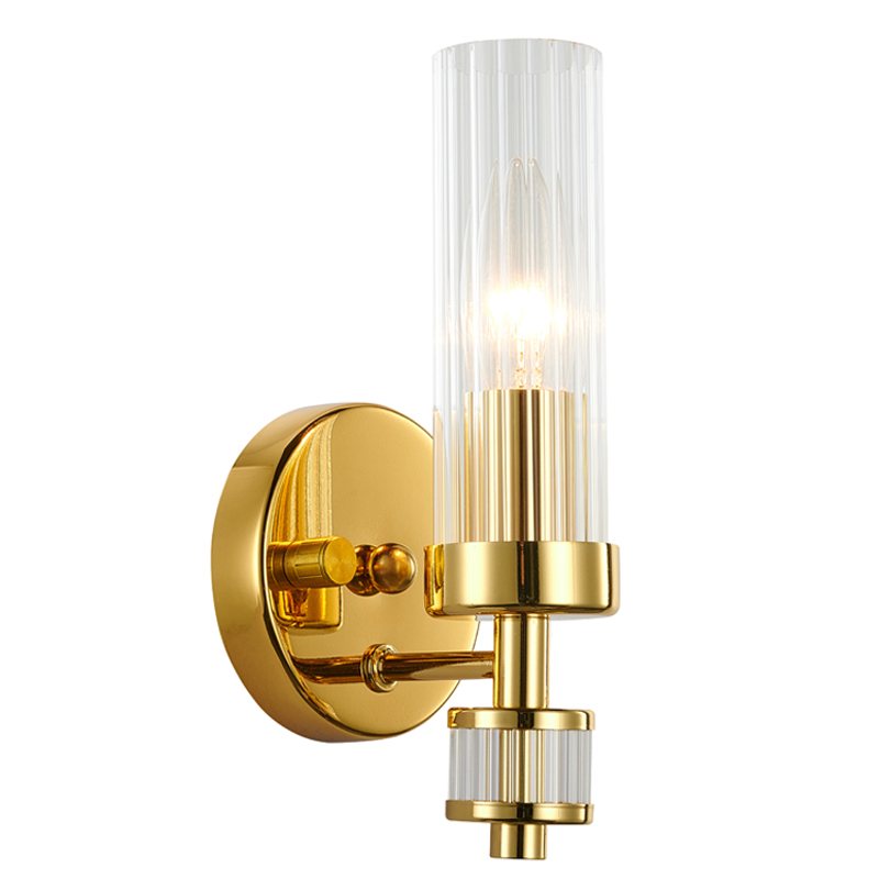 Бра Jeanette Gold Sconce Глянцевое золото Прозрачный Бра Jeanette Gold Sconce Глянцевое золото Прозрачный в Волгограде | Loft Concept