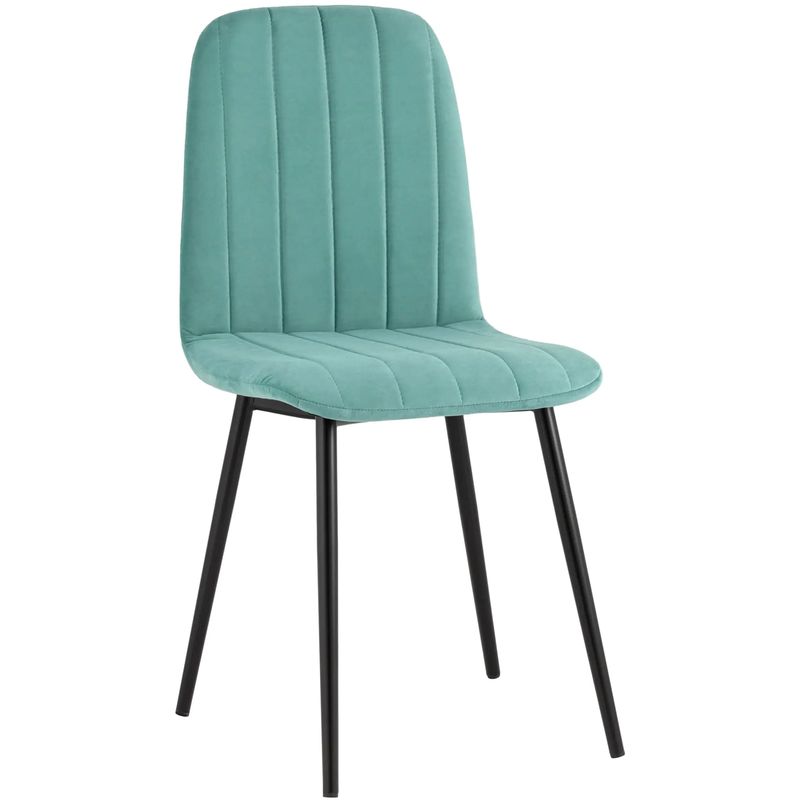 Стул Easy Chair Велюр Мятный цвет Мятный Черный Стул Easy Chair Велюр Мятный цвет Мятный Черный в Волгограде | Loft Concept