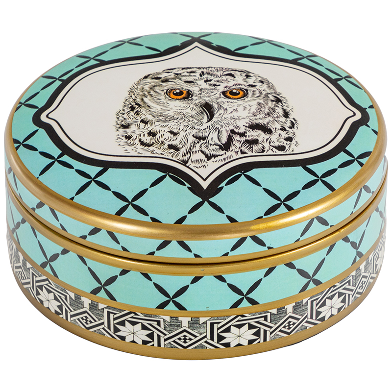 Шкатулка Owl Collection Turquoise Box Черно-белый Бирюзовый Золотой Шкатулка Owl Collection Turquoise Box Черно-белый Бирюзовый Золотой в Волгограде | Loft Concept