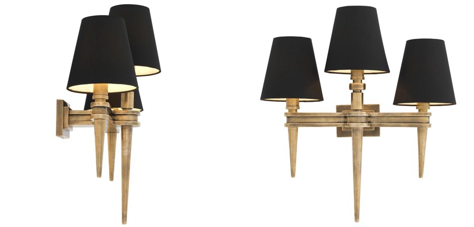 Бра Wall Lamp Waterloo Triple Brass Бра Wall Lamp Waterloo Triple Brass - Loft-Concept в Волгограде