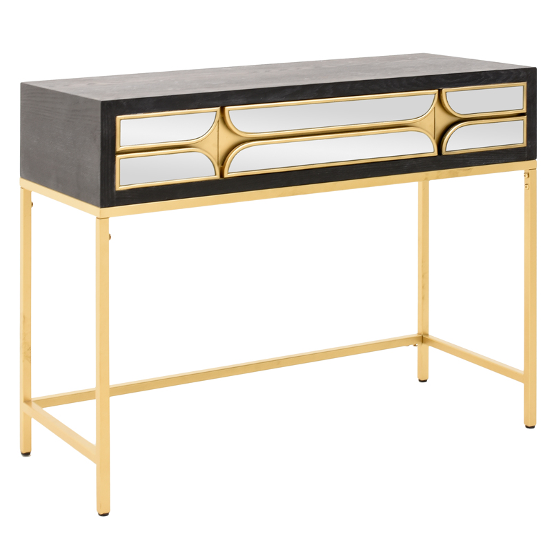 Консоль Eloisa Console Золотой Черный Консоль Eloisa Console Золотой Черный в Волгограде | Loft Concept