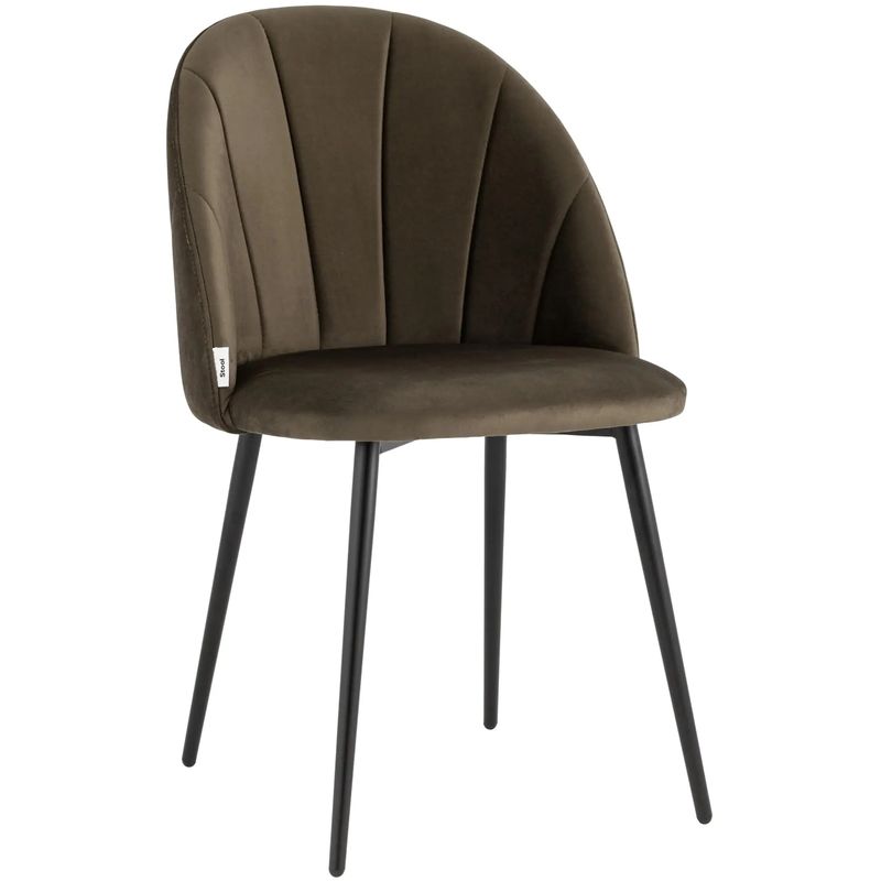 Стул Balsari S Chair Коричневый велюр Коричневый Черный Стул Balsari S Chair Коричневый велюр Коричневый Черный в Волгограде | Loft Concept