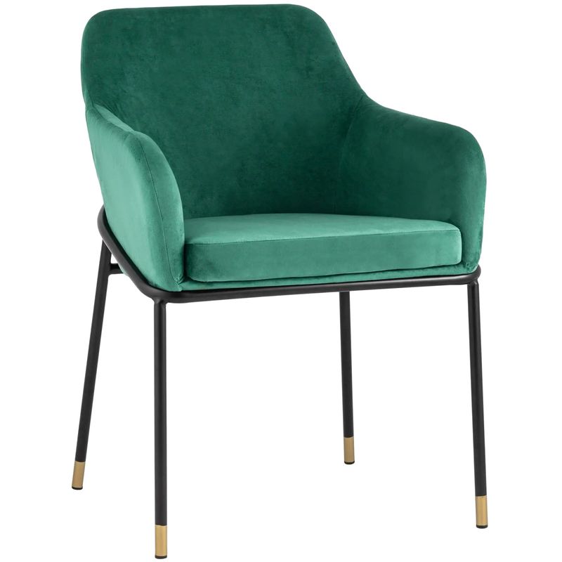 Стул Sandra Chair Зеленый Велюр Зеленый Черный Стул Sandra Chair Зеленый Велюр Зеленый Черный в Волгограде | Loft Concept