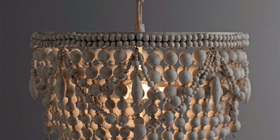 Люстра RH Anselme White Wood Weathered Chandelier Люстра RH Anselme White Wood Weathered Chandelier - Loft-Concept в Волгограде
