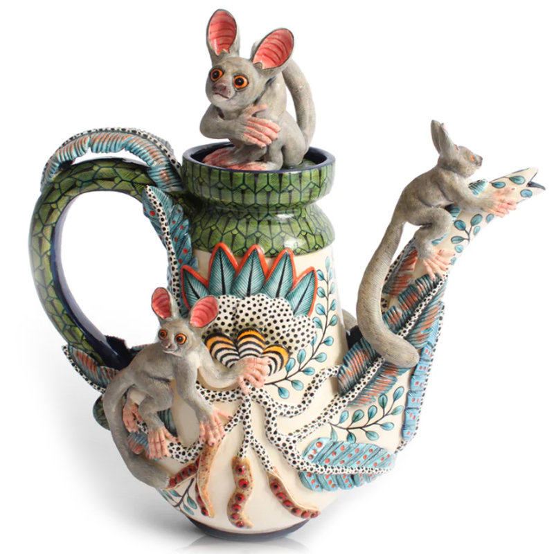 Чайник Лимуры Bush Baby Coffee Pot Голубой Зеленый Чайник Лимуры Bush Baby Coffee Pot Голубой Зеленый в Волгограде | Loft Concept