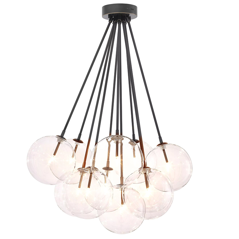 Люстра Eichholtz Ceiling Lamp Molecule Bronze Прозрачное Стекло Темная бронза Люстра Eichholtz Ceiling Lamp Molecule Bronze Прозрачное Стекло Темная бронза в Волгограде | Loft Concept