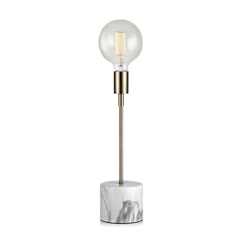 Настольная лампа Marble Top Brass Tall Латунь Белый Настольная лампа Marble Top Brass Tall Латунь Белый в Волгограде | Loft Concept