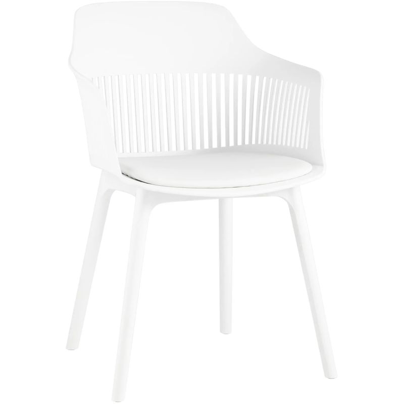 Стул Crocus Chair Белый цвет Подушка эко-кожа Белый Стул Crocus Chair Белый цвет Подушка эко-кожа Белый в Волгограде | Loft Concept