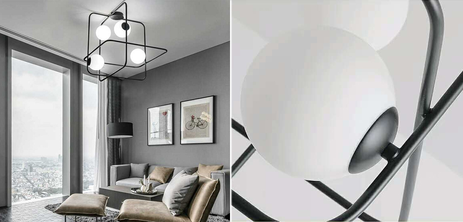 Люстра Broken Squares Balls Black Люстра Broken Squares Balls Black - Loft-Concept в Волгограде