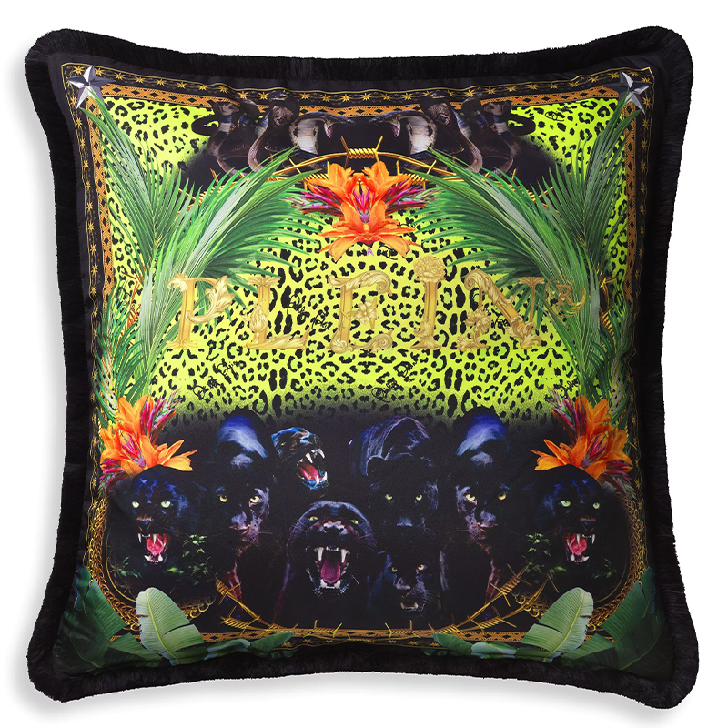 Подушка Philipp Plein Cushion Silk Jungle 70 x 70 Черный Мульти Подушка Philipp Plein Cushion Silk Jungle 70 x 70 Черный Мульти в Волгограде | Loft Concept