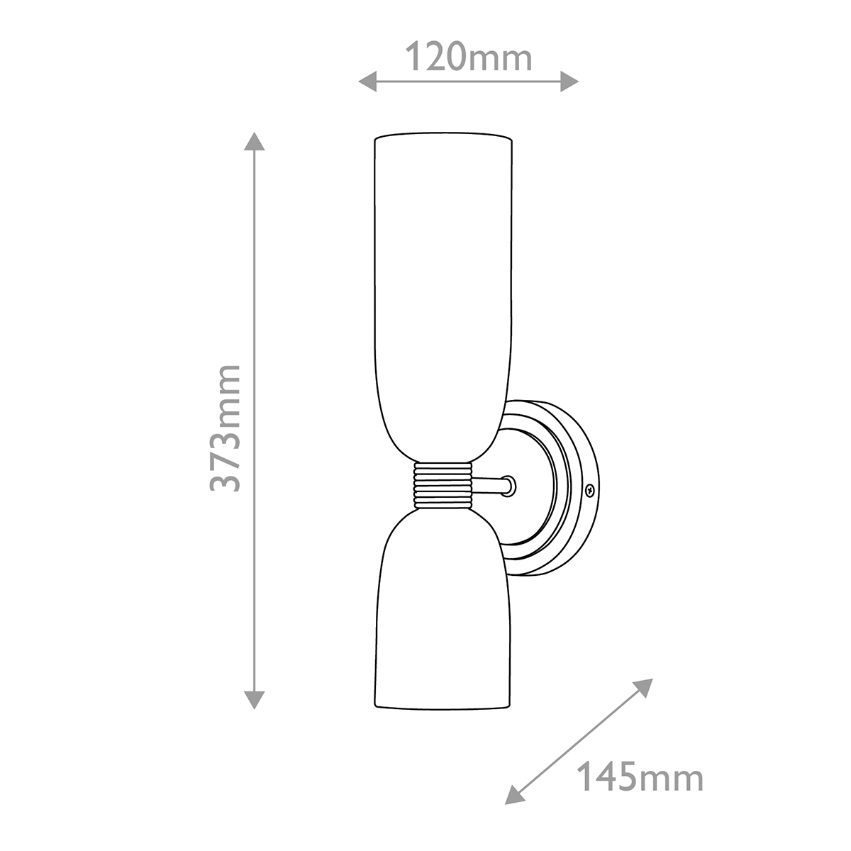 Бра для ванных комнат вертикальное с двумя матовыми белыми стеклянными плафонами Hinkley в Волгограде