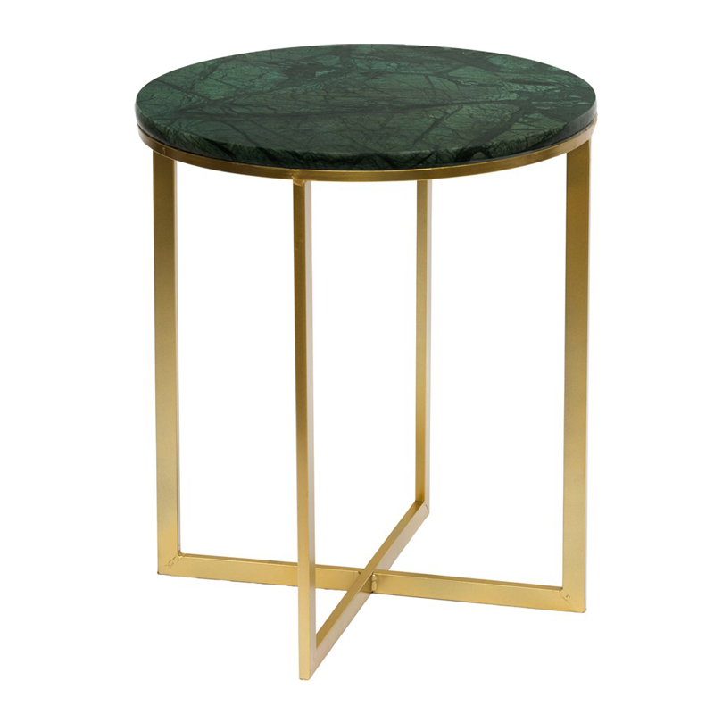 Приставной стол Round Table Marble green Золотой Малахит (зеленый) Приставной стол Round Table Marble green Золотой Малахит (зеленый) в Волгограде | Loft Concept
