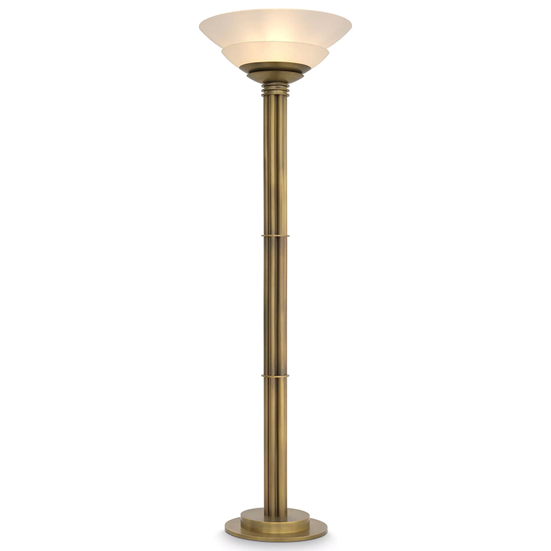 Торшер Eichholtz Floor Lamp Figaro Латунь Белый Торшер Eichholtz Floor Lamp Figaro Латунь Белый в Волгограде | Loft Concept