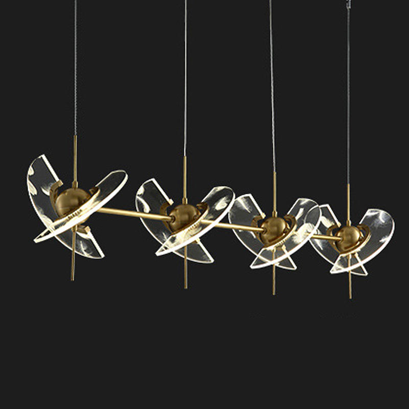 Люстра FLY Chandelier line Латунь Прозрачный Люстра FLY Chandelier line Латунь Прозрачный в Волгограде | Loft Concept