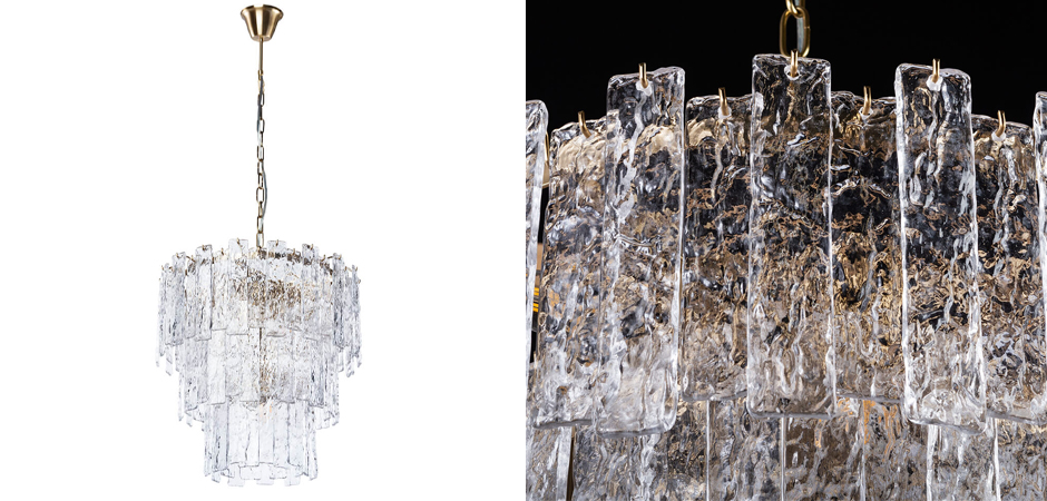 Люстра Iceberg Glass с Рельефным стеклом Люстра Iceberg Glass с Рельефным стеклом - Loft-Concept в Волгограде
