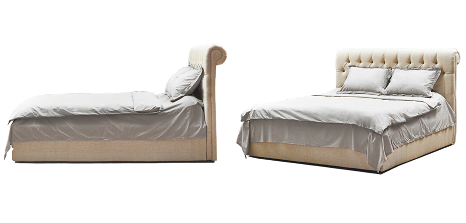 Кровать Beige Capitone Bed Кровать Beige Capitone Bed - Loft-Concept в Волгограде