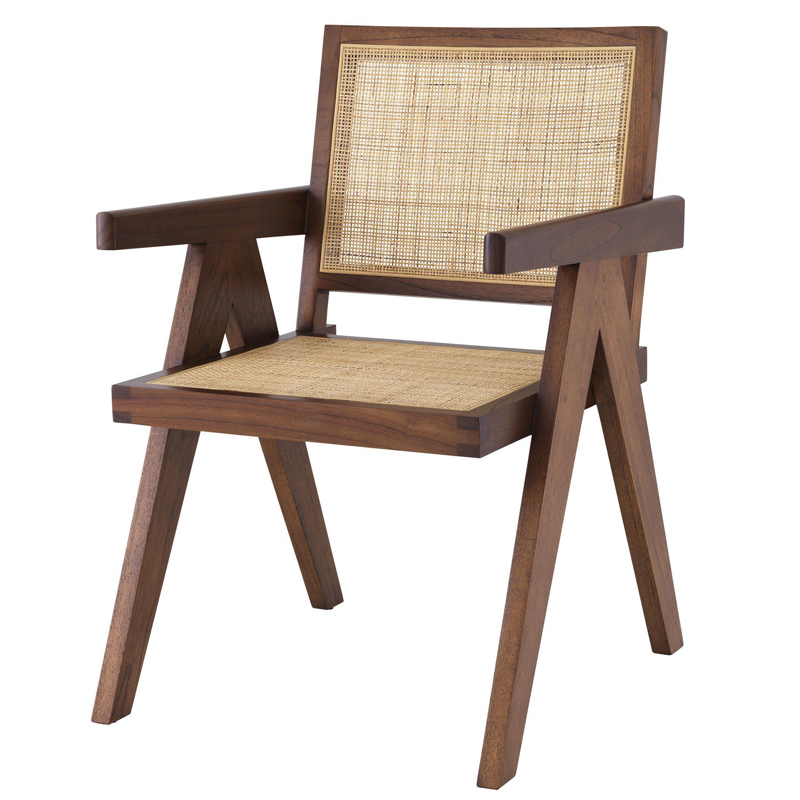 Стул Eichholtz Dining Chair Aristide brown Коричневый Бежевый в Волгограде | Loft Concept 