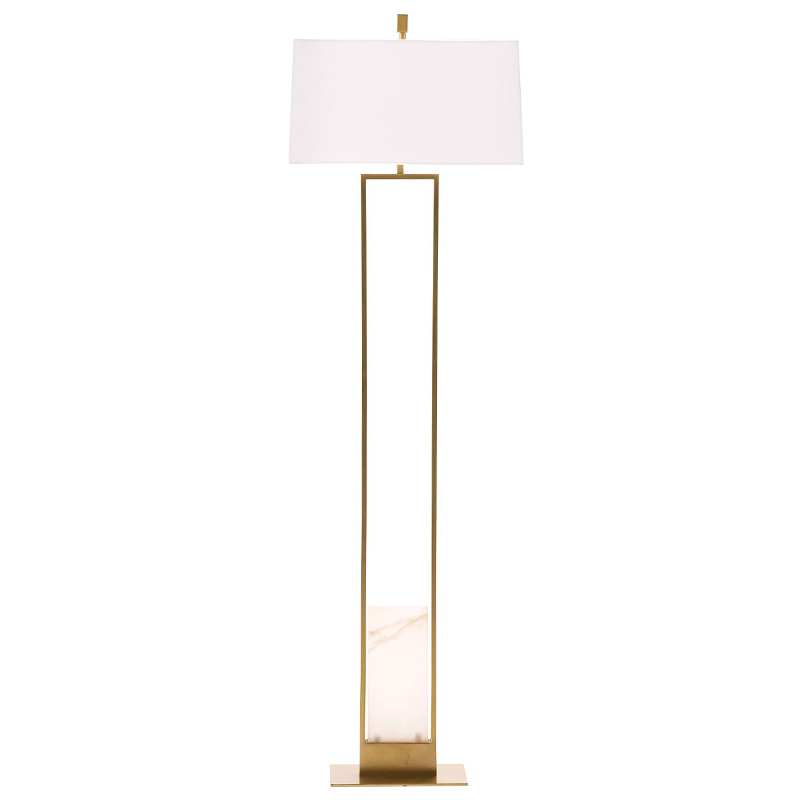 Торшер Arteriors MARKHAM FLOOR LAMP Brass Латунь Белый Торшер Arteriors MARKHAM FLOOR LAMP Brass Латунь Белый в Волгограде | Loft Concept