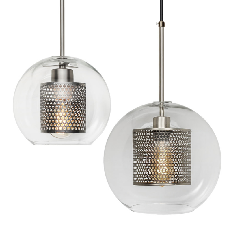 Perforated Vessel Pendant Lamp Nickel Ball Никель Прозрачное Стекло Perforated Vessel Pendant Lamp Nickel Ball Никель Прозрачное Стекло в Волгограде | Loft Concept