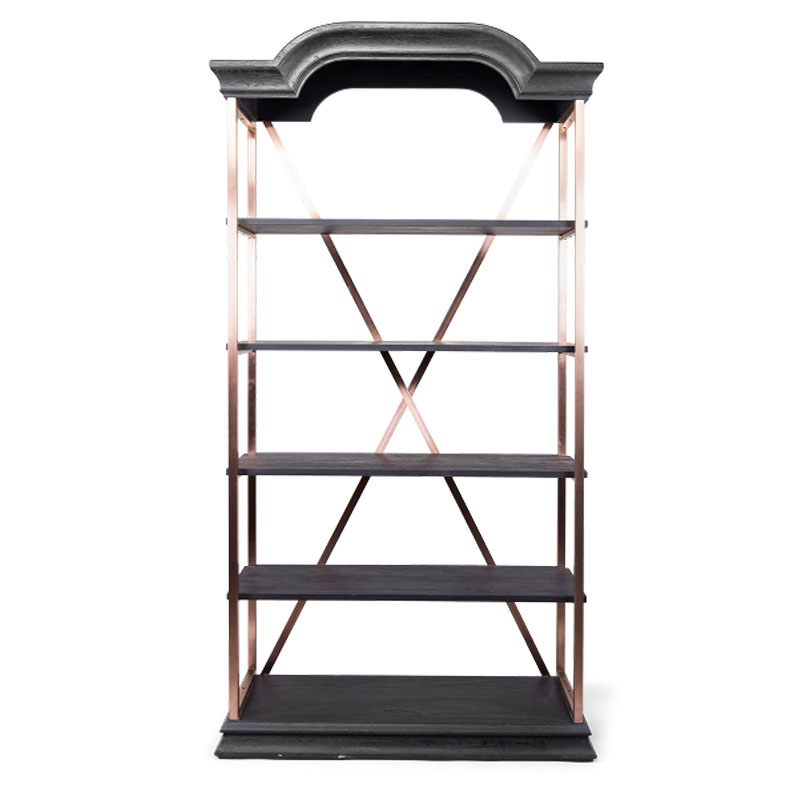 Стеллаж Everild Rack Бронза Черный Стеллаж Everild Rack Бронза Черный в Волгограде | Loft Concept