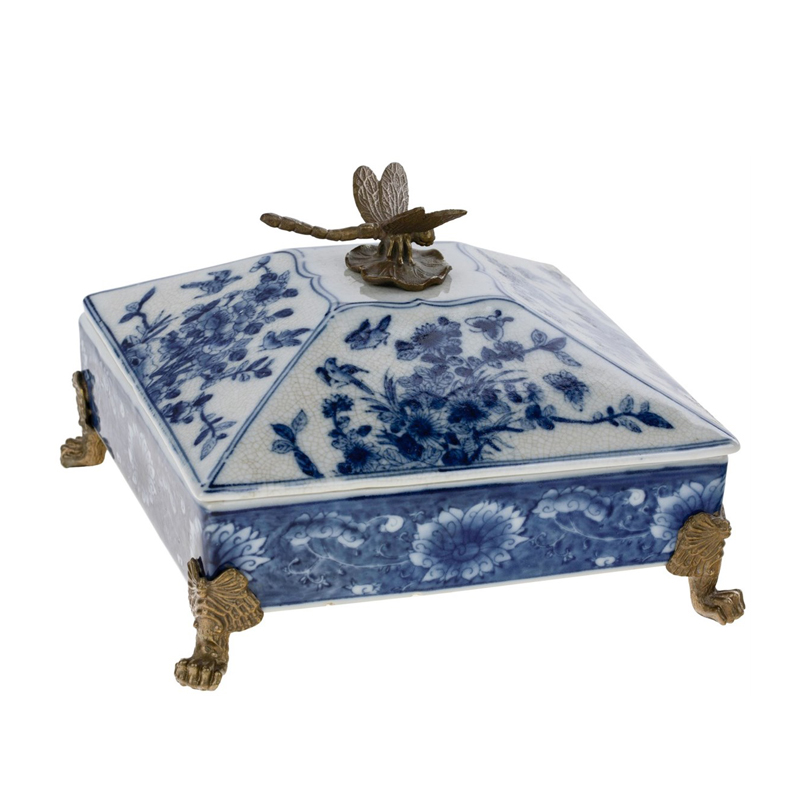Шкатулка Dragonfly Holder bronze Бронза Белый Шкатулка Dragonfly Holder bronze Бронза Белый в Волгограде | Loft Concept