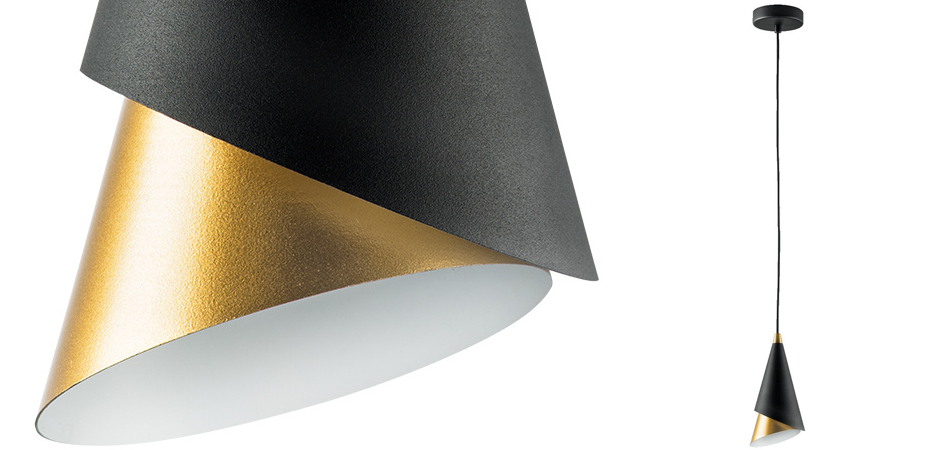Подвесной светильник Lucio Black and Gold One Подвесной светильник Lucio Black and Gold One - Loft-Concept в Волгограде