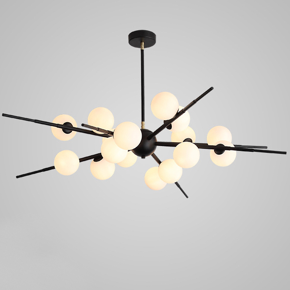 Люстра Cherry Bomb 16 balls black Черный Белый Люстра Cherry Bomb 16 balls black Черный Белый в Волгограде | Loft Concept