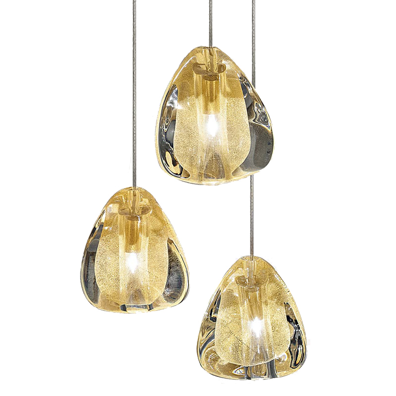 Подвесной светильник Mizu 1 Suspension Lamp Gold Прозрачный Хром Подвесной светильник Mizu 1 Suspension Lamp Gold Прозрачный Хром в Волгограде | Loft Concept