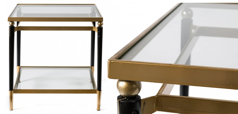 Приставной столик Black & Gold Table two-tier Приставной столик Black & Gold Table two-tier - Loft-Concept в Волгограде