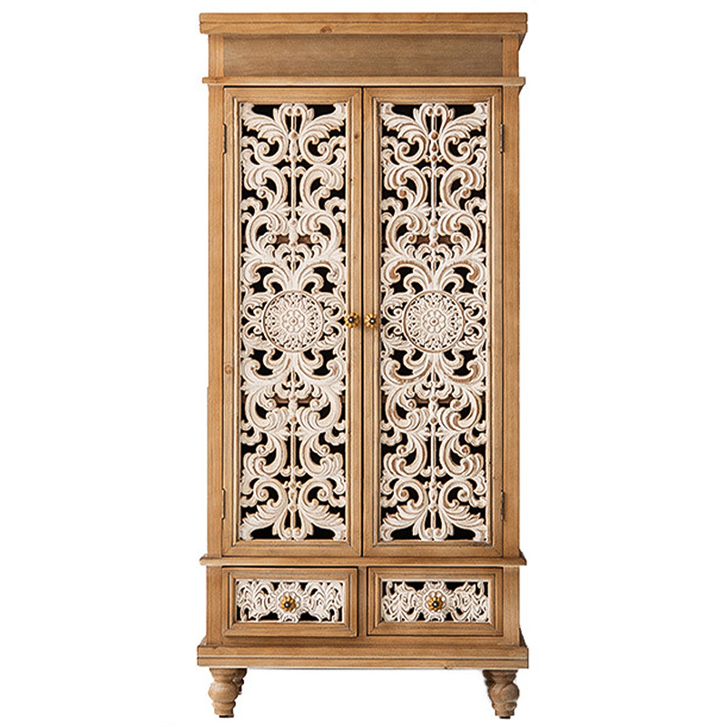 Шкаф Noemie Provence Cabinet Древесина Белый Шкаф Noemie Provence Cabinet Древесина Белый в Волгограде | Loft Concept