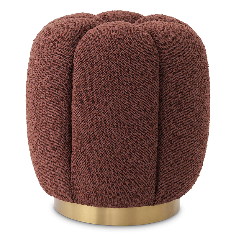 Пуф Eichholtz Stool Orchanic Boucle Rouge Бургундский красный Латунь Пуф Eichholtz Stool Orchanic Boucle Rouge Бургундский красный Латунь в Волгограде | Loft Concept