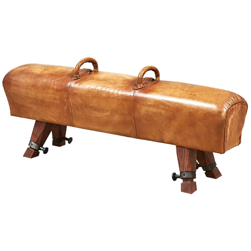 Козлик дизайнерский Leather Gymnastic Goat Loft Коричневый Карамель Графит Козлик дизайнерский Leather Gymnastic Goat Loft Коричневый Карамель Графит в Волгограде | Loft Concept