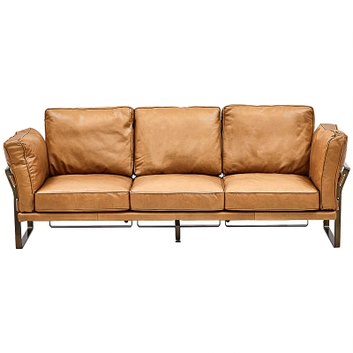 Диван кожаный Didier Beige Leather Sofa Бежевый Диван кожаный Didier Beige Leather Sofa Бежевый в Волгограде | Loft Concept