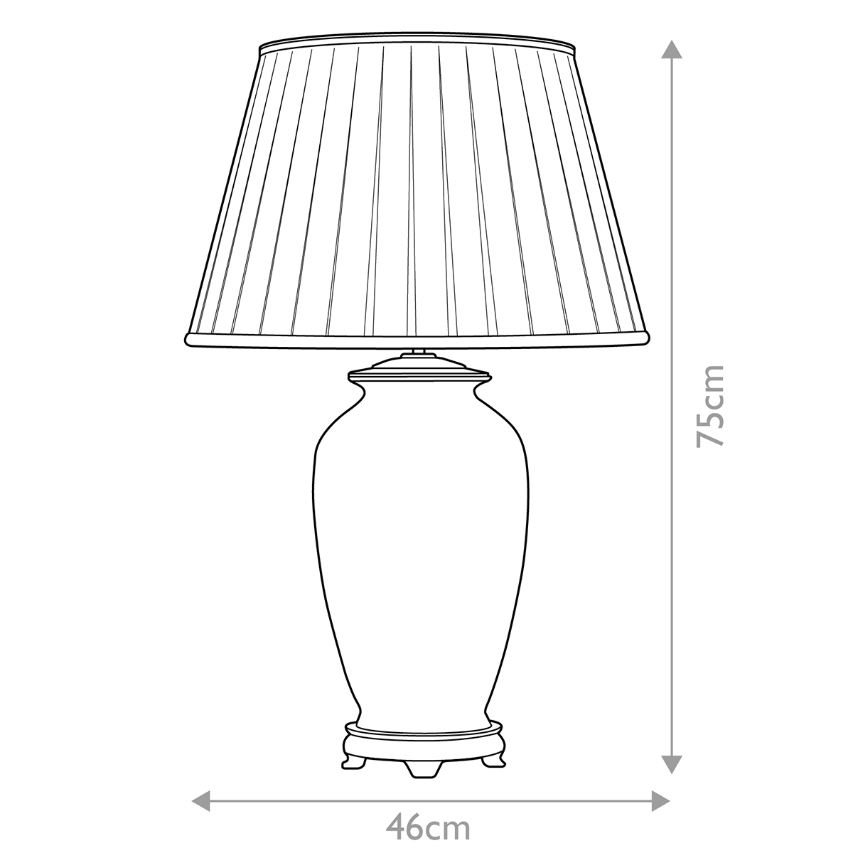 Настольная лампа восточная с основанием из керамики серебряная с цветочным и лиственным декором и белым плиссированным абажуром Elstead Lighting в Волгограде