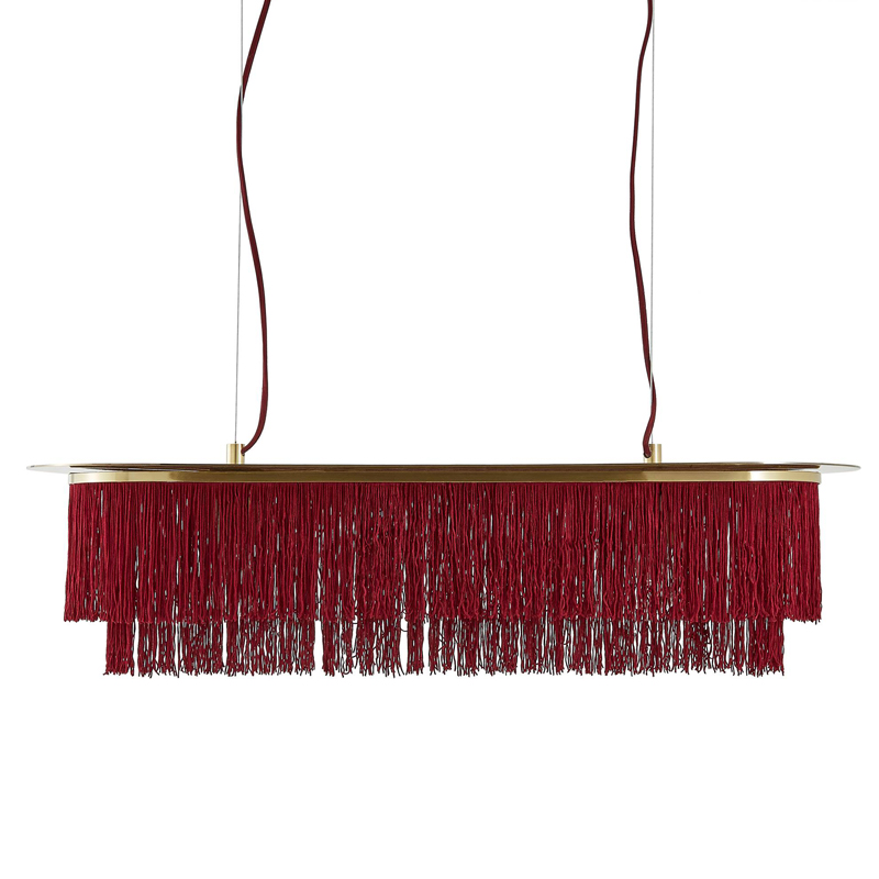 Люстра Houtique Linear Chandelier Burgundy Бургундский красный Латунь Люстра Houtique Linear Chandelier Burgundy Бургундский красный Латунь в Волгограде | Loft Concept