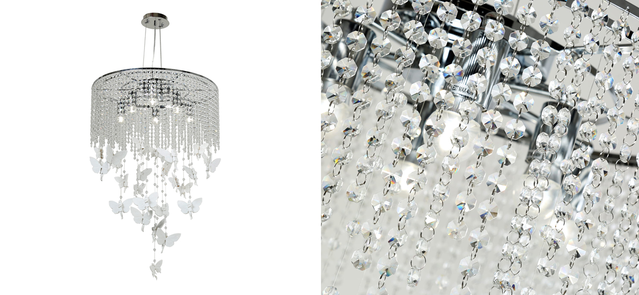 Люстра 2в1 с подвесками в форме феи Fairy House D60 см - фото