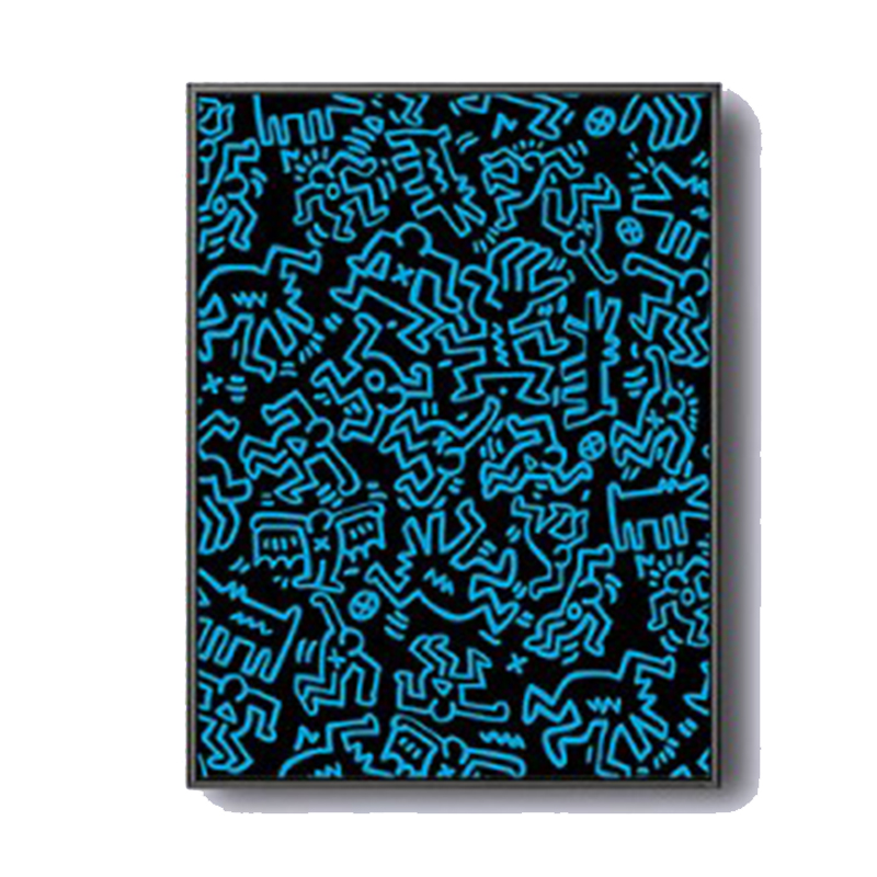 Постер Keith Haring 7 Черный Синий Постер Keith Haring 7 Черный Синий в Волгограде | Loft Concept