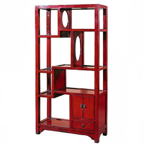 Красный китайский стеллаж countless treasures Красный (Red) Красный китайский стеллаж countless treasures Красный (Red) в Волгограде | Loft Concept
