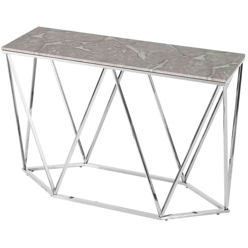 Консоль Kovaldzhi Collection Frame Geometry Silver Бежево-серый Белый Мрамор Bianco Серебряный Консоль Kovaldzhi Collection Frame Geometry Silver Бежево-серый Белый Мрамор Bianco Серебряный в Волгограде | Loft Concept