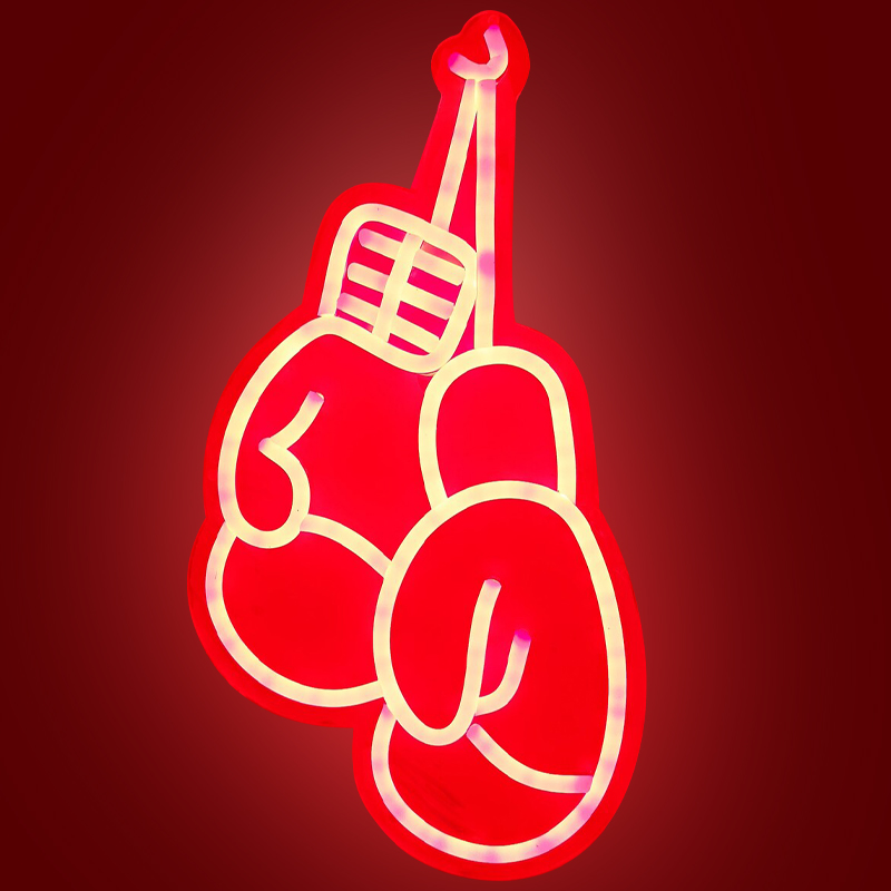 Неоновая настенная лампа Boxing Gloves Neon Wall Lamp Красный Неоновая настенная лампа Boxing Gloves Neon Wall Lamp Красный в Волгограде | Loft Concept