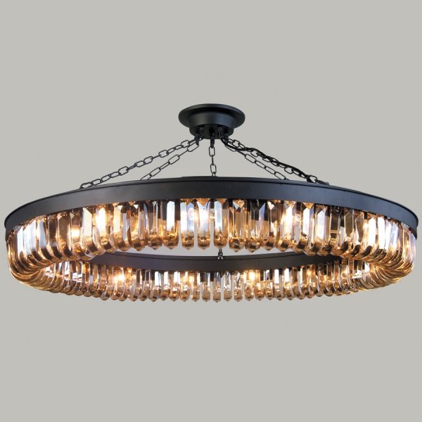 Люстра Retro Frozen Glass Chandelier 15 Черный Люстра Retro Frozen Glass Chandelier 15 Черный в Волгограде | Loft Concept