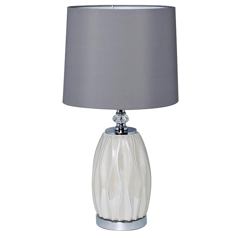 Настольная лампа Christer Table Lamp white glass Голубой Серый Никель Настольная лампа Christer Table Lamp white glass Голубой Серый Никель в Волгограде | Loft Concept