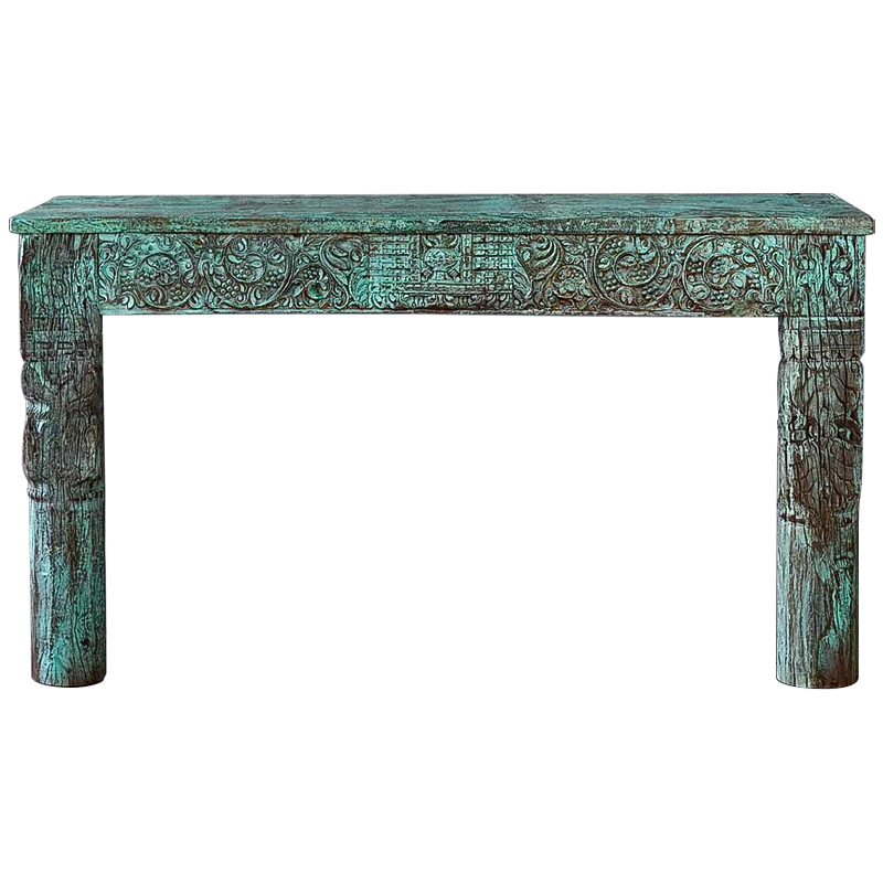 Консоль Aravind Console Бирюзовый Коричневый винтаж Консоль Aravind Console Бирюзовый Коричневый винтаж в Волгограде | Loft Concept