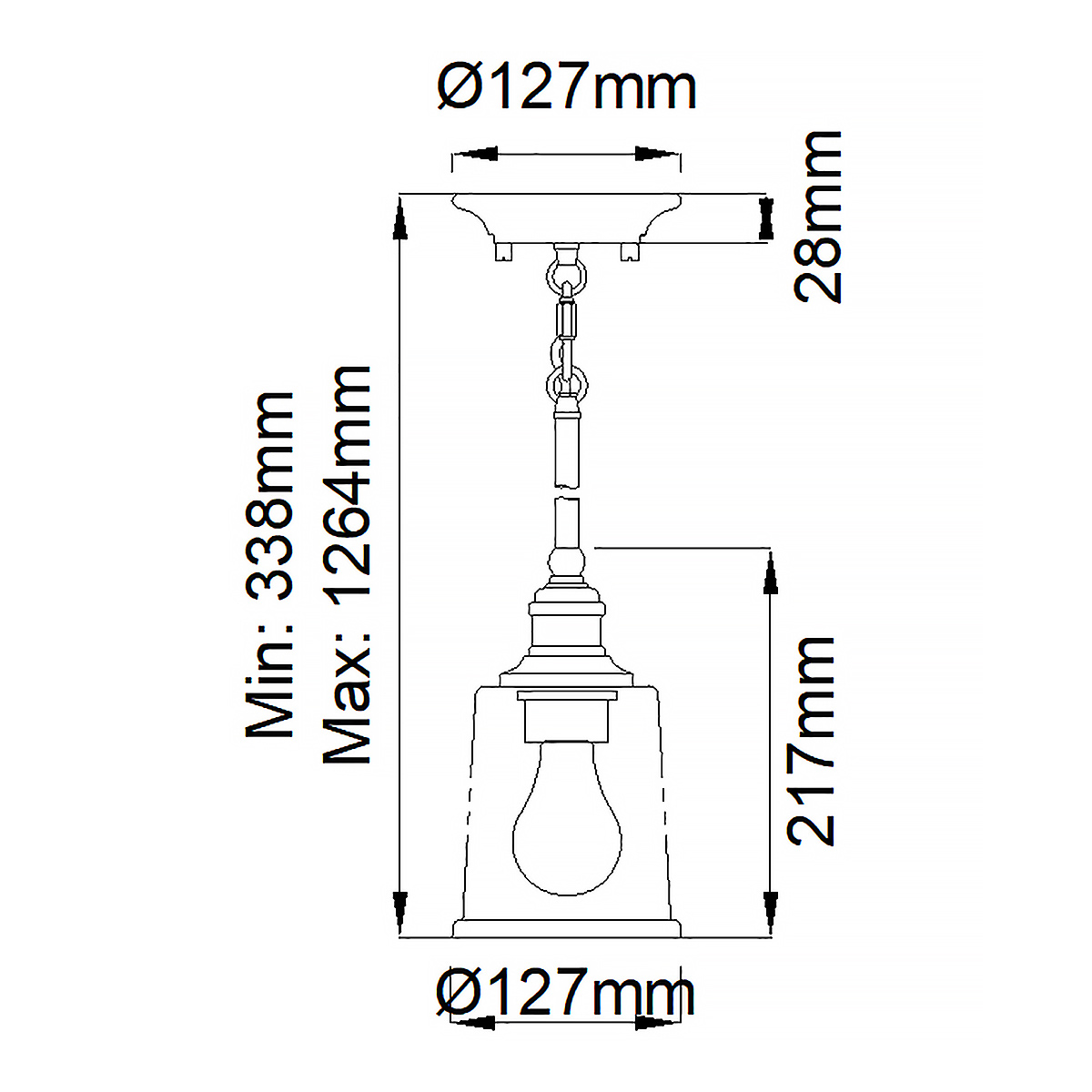 Подвесной светильник со стеклянным плафоном в форме колокола с эффектом пузырьков Kichler в Волгограде