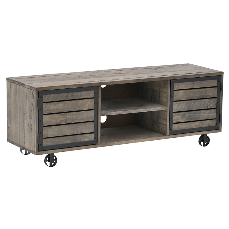 Деревянный длинный комод на колесах Morris Chest of Drawers Коричневый Деревянный длинный комод на колесах Morris Chest of Drawers Коричневый в Волгограде | Loft Concept