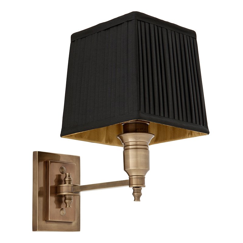 Бра Wall Lamp Lexington Single Brass+Black Латунь Античная полированная Черный Бра Wall Lamp Lexington Single Brass+Black Латунь Античная полированная Черный в Волгограде | Loft Concept