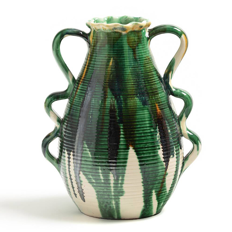 Ваза Faience Vase II Белый Зеленый Желтый Синий Ваза Faience Vase II Белый Зеленый Желтый Синий в Волгограде | Loft Concept