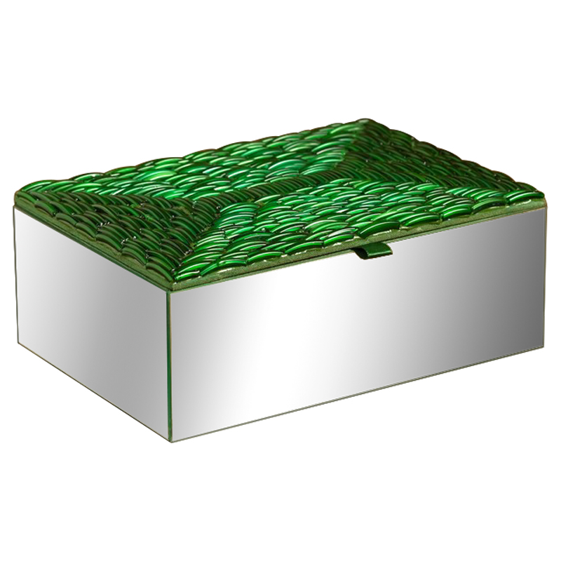 Шкатулка Green Scales Mirrored Box Зеленый Зеркало Шкатулка Green Scales Mirrored Box Зеленый Зеркало в Волгограде | Loft Concept