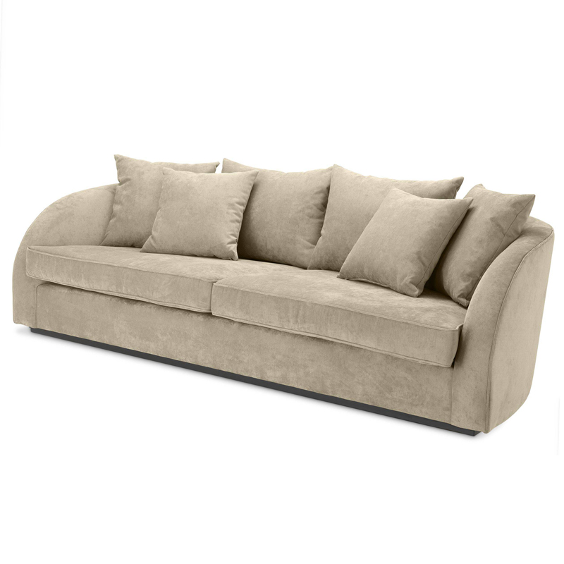 Диван Eichholtz Sofa Palmiers Greige Бежево-серый Черный Диван Eichholtz Sofa Palmiers Greige Бежево-серый Черный в Волгограде | Loft Concept